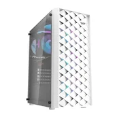 darkFlash Darkflash DK351 ohišje za računalnik (belo) + 4 RGB ventilatorji