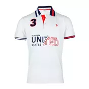 U.S. POLO ASSN. Majica mornarska/rdeča/bela