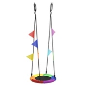 vidaXL vidaXL Gugalnica z zastavicami, večbarvna, O 60 cm, do 100 kg, Oxford tkanina, (22012594)