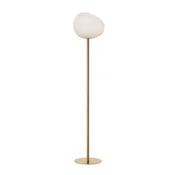 Foscarini Gregg medijska talna svetilka, 151 cm, zlata - Dnevna soba/jedilnica - Dizajn - bela satenirana, zlata - Steklo