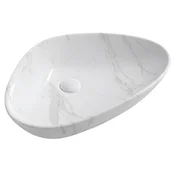 SAPHO DALMA Carrara umivalnik, 58,5x39cm, keramičen design za na desko