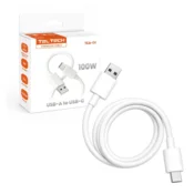 KEDO USB kabel USB-C na USB-C, 1 m, 5A, 100W, PD, bijeli