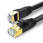 LAN Ethernet ploščati SFTP omrežni kabel CAT7 3 m črne barve