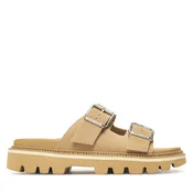 Natikači Tommy Jeans Tjw Double Strap Sandal Suede EN0EN02797 Rjava