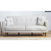 Atelier Del Sofa Raztegljiv kavč s tremi sedeži, Aria - kremasta
