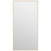 Vidaxl Ogledalo za vrata zlato 40x80 cm steklo in aluminij