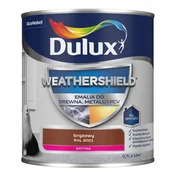 shumee Dulux Weathershield akrilni emajl za kovino in les rjav 0,7 l