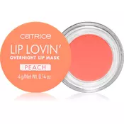 Catrice Lip Lovin vlažilna maska za ustnice za noč odtenek 030 Feelin Peachy 4 g
