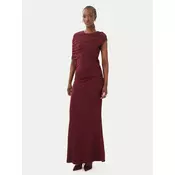 Vero Moda Večerna obleka Kassandra 10356465 Bordo rdeča Regular Fit