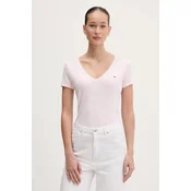 Tommy Jeans kratka majica ženska bombažna z elastanom