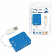 HUB USB 2.0 4portni LogiLink SMILE moder