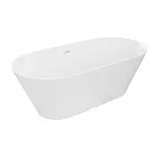 Mexen Luna Slim prostostoječa kad 170 x 75 cm, bela, bel preliv - 52041707500-20