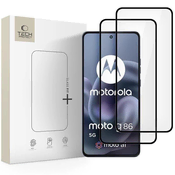slomart Kaljeno steklo Tech-Protect Glass Fit+ 2-pack Motorola Moto G86 5G/G86 5G Power - črno