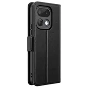 AVIZAR Ovitek za Realme 16 Pro Učinek Strukturiranega Usnja z Ogledalom in Prostorom za Kartice, Črna, (5000274265)