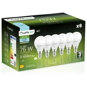 LUMILED 6x LED žarnica E14 krogla P45 10W = 75W 1100lm 6500K hladno 180°