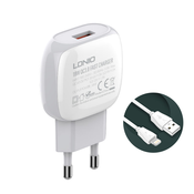 LDNIO Kucni punjac A1306Q QC3.0, 18W, sa iPhone lightning kablom