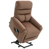 HOMCOM HOMCOM naslonjač za vstajanje poliesterska tkanina, kovina 83Š x 93G x 110V cm Rjava, (5000242905)
