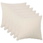 Vidaxl Prevleka za blazino 6 kos HEERLEN Krem 50 x 50 cm Bouclé