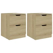 Vidaxl Nočna omarica 2 kosa sonoma hrast 40x40x50 cm inženirski les