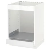 METOD / MAXIMERA Pod.orm.grej.ploca i pecn. s fiokom, bela/Ringhult bela, 60x60 cm