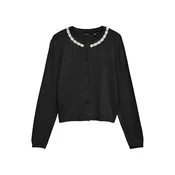 VERO MODA Pletena jopa VMNEWGLORY pegasto črna