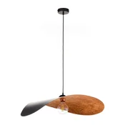 Luster na sajli LEAF 1xE27/15W/230V crna/bakrena
