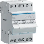 Hager Modularno inštalacijsko stikalo I-0-II skupna točka od zgoraj 3P 40A 400VA
