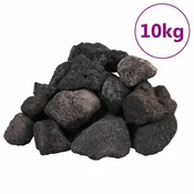 Vidaxl Vulkanski kamen 10 kg črn 5-8 cm