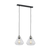 Argon 0854 - Lestenec na vrvici DECORATO 2xE27/15W/230V črna