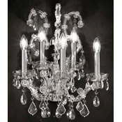 Casa Padrino luxury baroque wall lamp silver 42 x 32 x H. 53 cm - Magnificent baroque style wall light with venetian crystal glass - Noble & Magnificent - Luxury Quality - Made in Italy