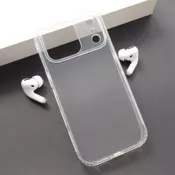 Maska Skin Silikon with pluggy za iPhone 17 Pro transparent