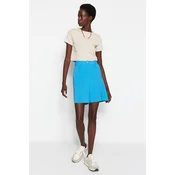Trendyol Dark Blue Pocketed Regular Fit Woven Shorts
