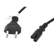 LANBERG CEE 7/16 do IEC 320 C7 EURO (RADIO) napajalni kabel 3M VDE črn