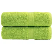 Vidaxl Premium brisače za goste SOLUND 2 kosa jabolčno zelene 30x50 cm 600 g/m2