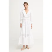 Luisa Spagnoli Poletna obleka Processo 543230 Bela Regular Fit