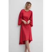 Haljina Answear Lab boja: crvena, mini, širi se prema dolje