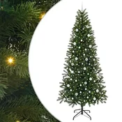 Vidaxl Umestno božično drevo med 300 LED Zelena 240 cm PE in PVC