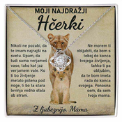 LOVILION Moji najdražji hčerki - Ogrlica s 14K belim zlatom s cirkoni LILLIA