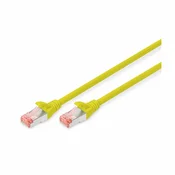 DIGITUS Digitus DK-1644-010/Y RJ45 omrežni kabel CAT6 S/FTP 1 m rumena brez halogena, zviti pari, z zaščitnim zapornim zatičem, ognjevaren 1 kos, (21218914)