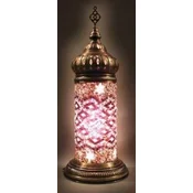 Casa Padrino luxury glass mosaic table lamp bronze/multicolored A� 16 x H. 45 cm - Round desk lamp - Glass mosaic table lamps - Luxury table lamps - Luxury decorative lamps