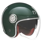 Otvorena motociklisticka kaciga NOX PREMIUM Heritage zelena rasprodaja výprodej