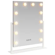 Vidaxl LED ogledalo za toaletno mizo Bela 44 x 10 x 53 cm
