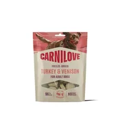 Carnilove Dog Freeze-Dried priboljški, puran in divjačina - 60 g
