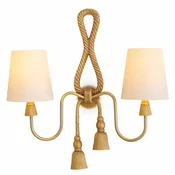 Casa Padrino Luxury Double Wall Light Vintage Brass/White H. 49.5 cm - Luxury Lighting