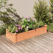 Povišena vrtna gredica s oblogom smeda 120x45x25 cm od jelovine