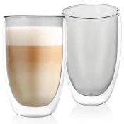 shumee Dvostenski termo kozarci za latte kavo DOUBLE 460 ml 2 kosa.