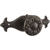Pohištveni gumb Faial s ploščo, Š 95 mm, G 24 mm, cink.lit.,star.medenina, brunirana