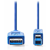 NEDIS USB 3.2 kabel / USB-A konektor - USB-B konektor / za printer itd. / plava / 3 m