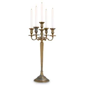 Casa Padrino luxury baroque candle holder vintage brass 22 x 22 x H. 80.5 cm - Magnificent aluminum candlestick in baroque style - Baroque decorative accessories - Baroque furniture