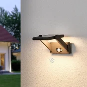 Lucande Zunanja stenska svetilka LED na sončno energijo Valerian - Sodobni - grafitno siva, bela - Kovina